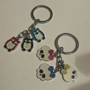 Ghost and Owl Keychain Purse Charm NEW